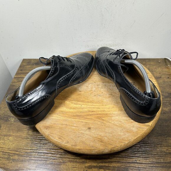 Salvatore Ferragamo Shoes Mens Size 10 3E Oxford Brogue Wingtip Dress Leather